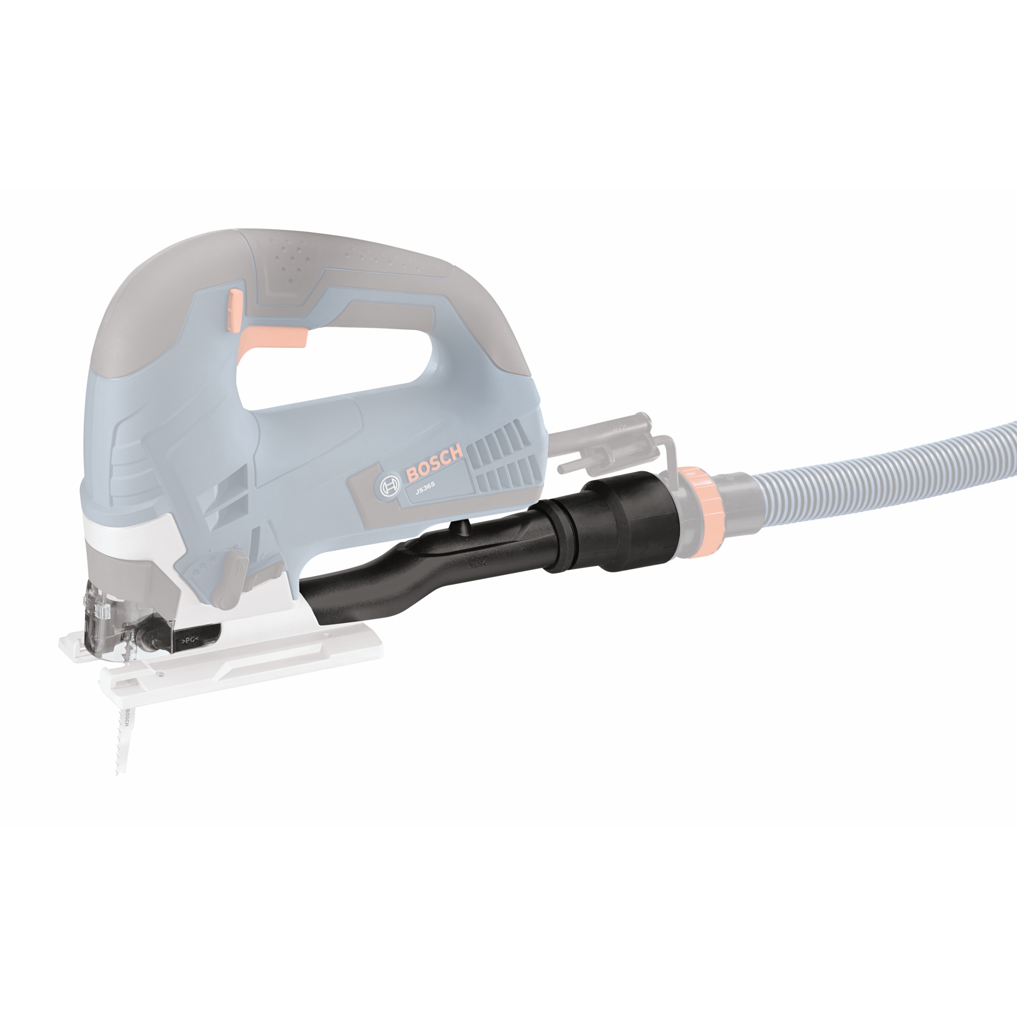 Bosch Dust Extraction Kit for JS365 Jig Saw — Connects to 1-1/4in. and 1-1/2in. Hoses, Model# JA1009